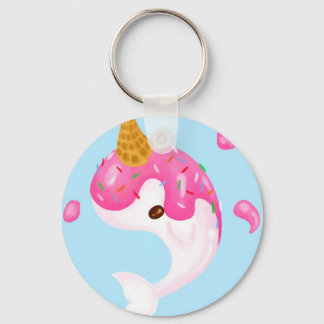 narwhale Sleutelhanger ijscrème
