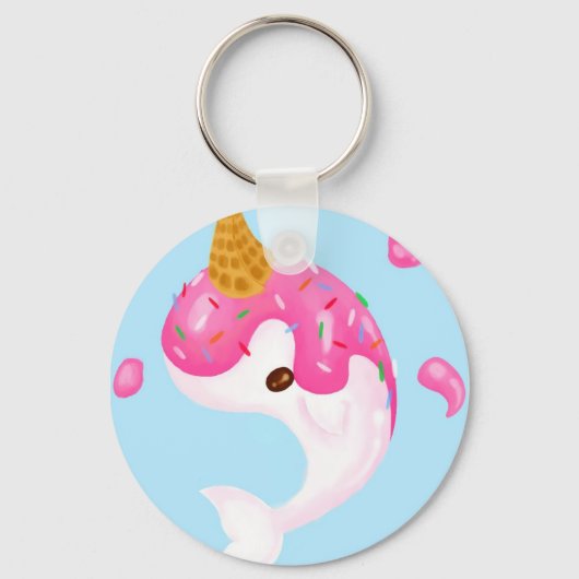 narwhale Sleutelhanger ijscrème (Voorkant)