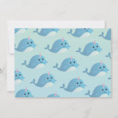 Narwhale verjaardagsfeestje zwembad Beach Foto Nar Kaart (Achterkant)