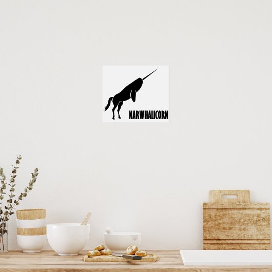 Narwhalicorn Narwhal Unicorn Poster (Keuken)