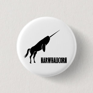 Narwhalicorn Narwhal Unicorn Ronde Button 3,2 Cm