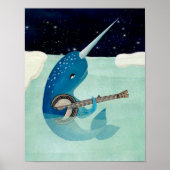 Narwhal's Aquarelle - Narwhal speelt Banjo Poster (Voorkant)