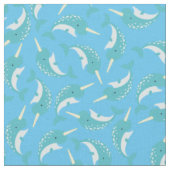 Narwhals Cute Kinder Baby Nursery Stof (Close Up)
