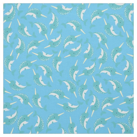 Narwhals Cute Kinder Baby Nursery Stof (Swatch)