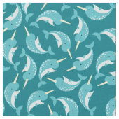 Narwhals Cute Kinder Baby Nursery Stof (Close Up)
