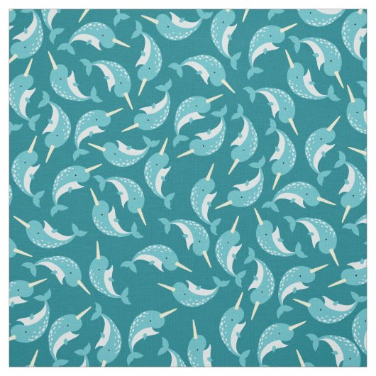 Narwhals Cute Kinder Baby Nursery Stof (Swatch)