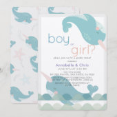 Narwhals over de uitnodiging van de Waves (Voorkant / Achterkant)