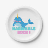 Narwhals Rock! Papieren Bordje (Voorkant)