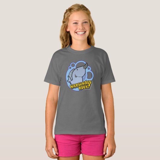 Narwhals Rock! T-shirt (Voorkant volledig)