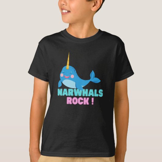 Narwhals Rock! T-shirt (Voorkant)