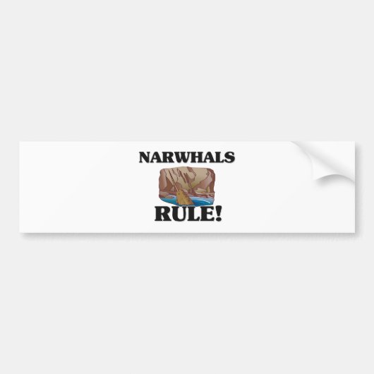 NARWHALS Rule! Bumpersticker (Voorkant)