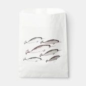 Narwhals Swim - Narwhal Pattern Bedankzakje (Voorkant)