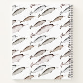 Narwhals Swim - Narwhal Pattern Notitieboek (Achterkant)