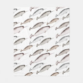 Narwhals Swim - Narwhal Whale Pattern Gift Fleece Deken (Voorkant)