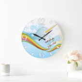 Narwhals Swim op Rainbows Grote Klok (Huis)