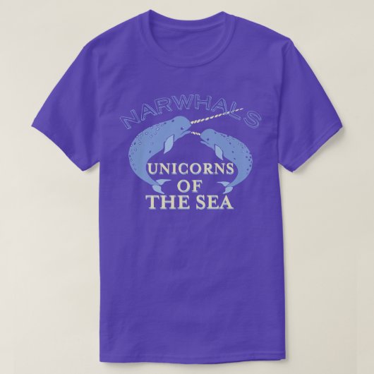 Narwhals Unicorns van het Zee T-shirt (Design voorkant)