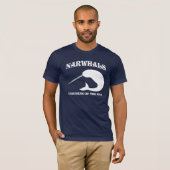 Narwhals Unicorns van het Zee T-shirt (Voorkant volledig)