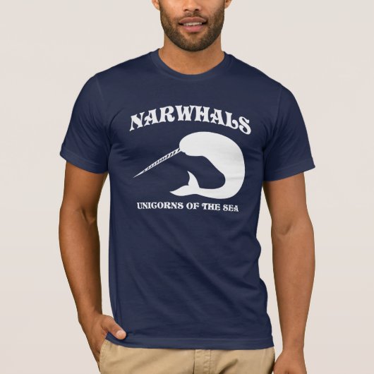 Narwhals Unicorns van het Zee T-shirt (Voorkant)
