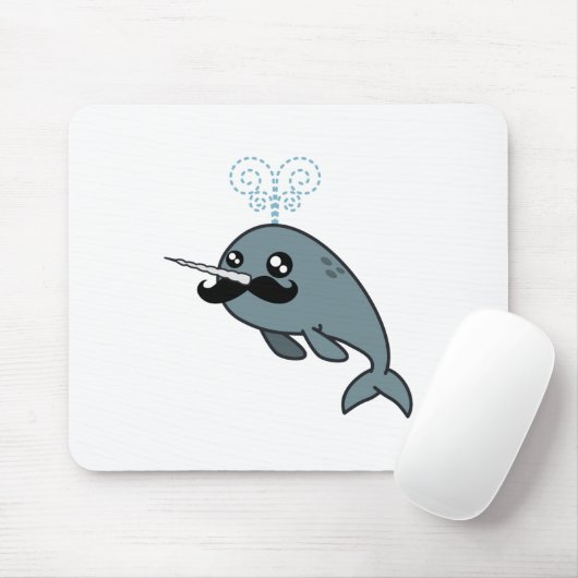 Narwhalstache Muismat (Met muis)