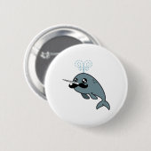 Narwhalstache Ronde Button 5,7 Cm (Voorkant /achterkant)