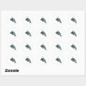 Narwhalstache Ronde Sticker (Vel)