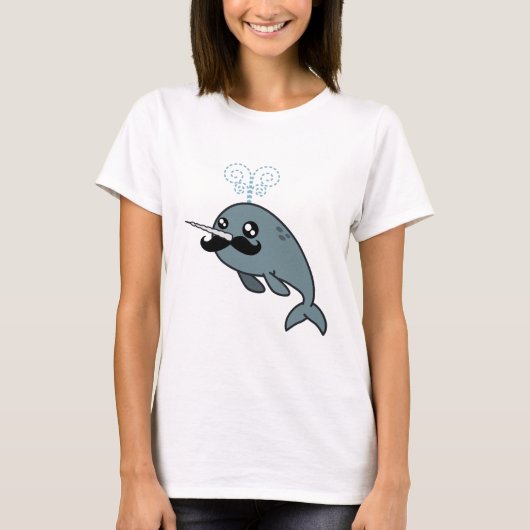 Narwhalstache T-shirt (Voorkant)