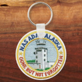 NAS Adak, Alaska "Gone but not vergeten" Sleutelha Sleutelhanger (Voorkant)