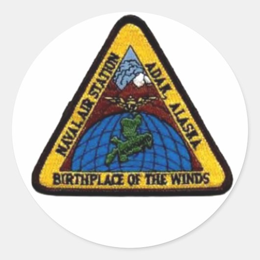 NAS Adak, Alaska Sticker "Geboorteplaats van de Wi (Voorkant)