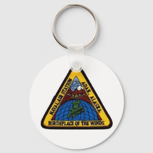 NAS Adak, Alaska White Sleutelhanger (Voorkant)