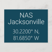 NAS Jacksonville Breedtegraad Lengtegraad Ansichtk Briefkaart (Voorkant)