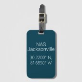 NAS Jacksonville Latitude Longitude  Bagagelabel (Voorkant (verticaal))