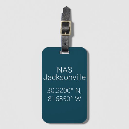 NAS Jacksonville Latitude Longitude  Bagagelabel (Voorkant (verticaal))