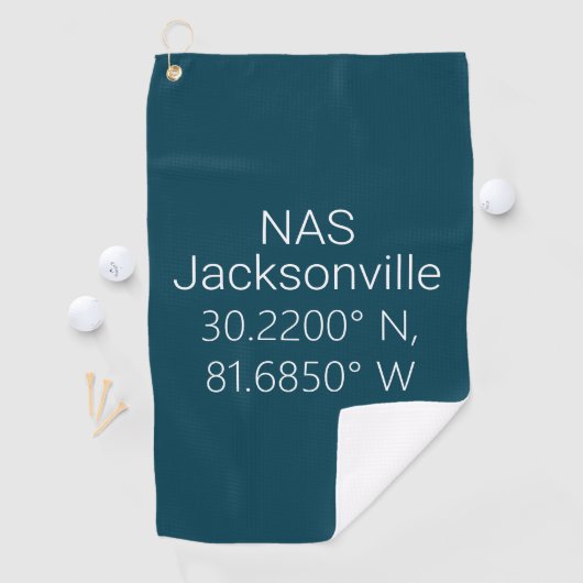 NAS Jacksonville Latitude Longitude Golfhanddoek (Insitu)