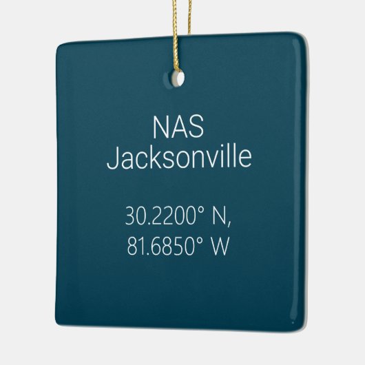 NAS Jacksonville Latitude Longitude - Persoonlijk Keramisch Ornament (Links)