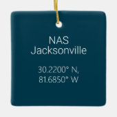 NAS Jacksonville Latitude Longitude - Persoonlijk Keramisch Ornament (Voorkant)