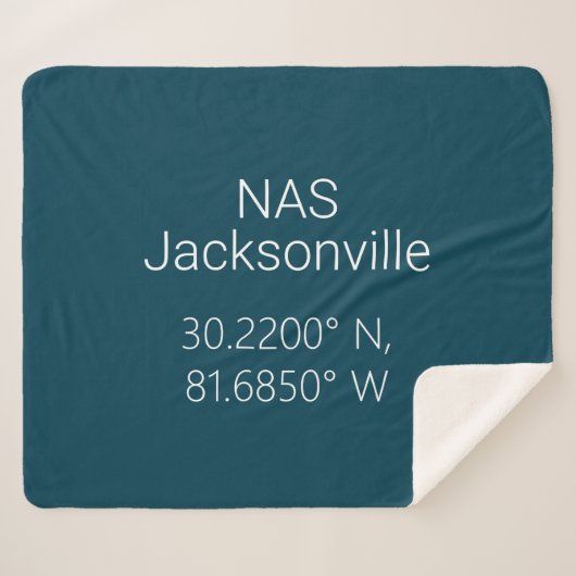 NAS Jacksonville Latitude Longitude Sherpa Deken (Voorkant (horizontaal))
