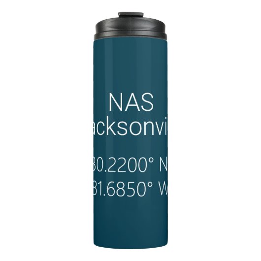 NAS Jacksonville Latitude Longitude Thermosbeker (Voorkant)