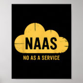 NAS No as a Service Cloud-computer IT-ondersteunin Poster (Voorkant)