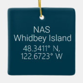 NAS Whidbey Island Breedtegraad Lengtegraad Keramisch Ornament (Voorkant)