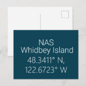 NAS Whidbey Island Latitude Longitude Briefkaart (Voorkant / Achterkant)