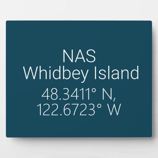 NAS Whidbey Island Latitude Longitude Fotoplaat (Voorkant)