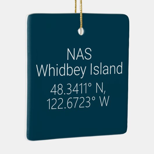 NAS Whidbey Island Latitude Longitude Keramisch Ornament (Rechts)
