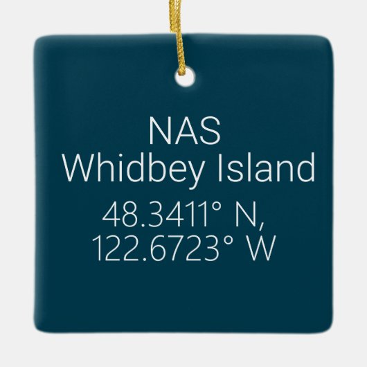 NAS Whidbey Island Latitude Longitude Keramisch Ornament (Voorkant)