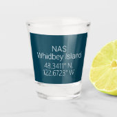 NAS Whidbey Island Latitude Longitude Shot Glas (Voorkant)