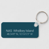 NAS Whidbey Island Latitude Longitude Sleutelhanger (Voorkant)