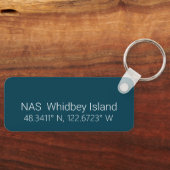 NAS Whidbey Island Latitude Longitude Sleutelhanger (Voorkant)