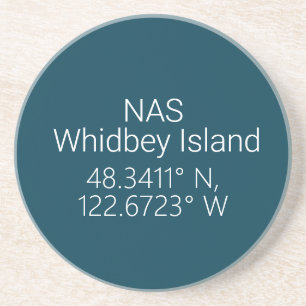 NAS Whidbey Island Latitude Longitude Zandsteen Onderzetter