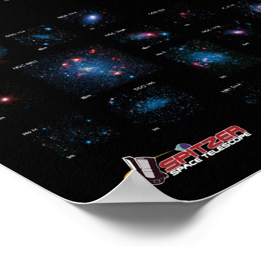 NASA 75 Nearby Galaxies Chart Poster (Hoek)