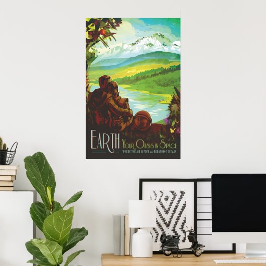 Nasa/Aarde Poster (Thuiskantoor)