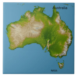 NASA-Afbeelding vanuit de ruimte van Australië Tegeltje